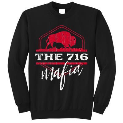 Buffalo Mafia For The 716 Area Code Buffalo Ny Tall Sweatshirt