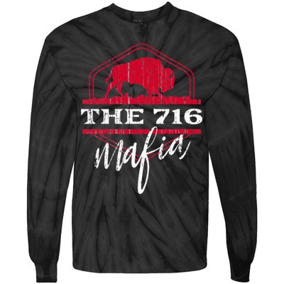Buffalo Mafia For The 716 Area Code Buffalo Ny Tie-Dye Long Sleeve Shirt