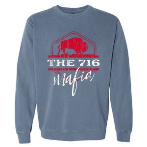 Buffalo Mafia For The 716 Area Code Buffalo Ny Garment-Dyed Sweatshirt