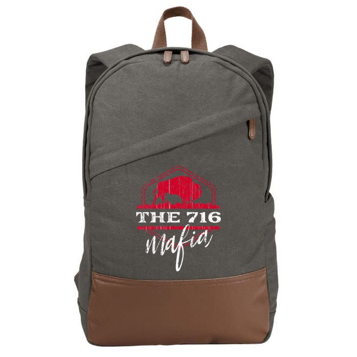 Buffalo Mafia For The 716 Area Code Buffalo Ny Cotton Canvas Backpack