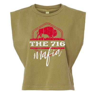 Buffalo Mafia For The 716 Area Code Buffalo Ny Garment-Dyed Women's Muscle Tee