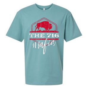 Buffalo Mafia For The 716 Area Code Buffalo Ny Sueded Cloud Jersey T-Shirt