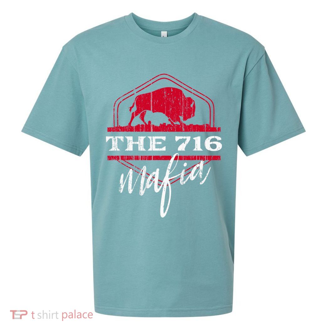 Buffalo Mafia For The 716 Area Code Buffalo Ny Sueded Cloud Jersey T-Shirt