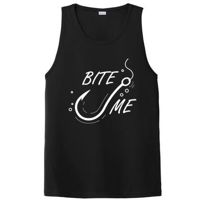 Bite Me Funny Fishing Graphic Great Gift PosiCharge Competitor Tank