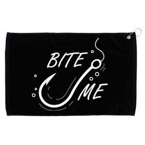 Bite Me Funny Fishing Graphic Great Gift Grommeted Golf Towel