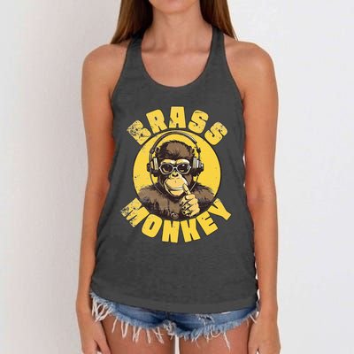 Brass Monkey Funny Cool Music Women's Knotted Racerback Tank