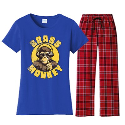 Brass Monkey Funny Cool Music Women's Flannel Pajama Set