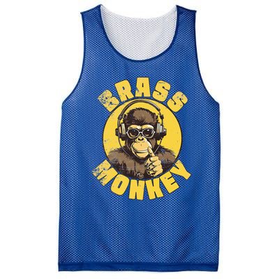 Brass Monkey Funny Cool Music Mesh Reversible Basketball Jersey Tank