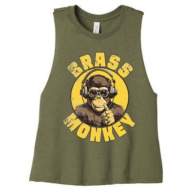 Brass Monkey Funny Cool Music Women's Racerback Cropped Tank