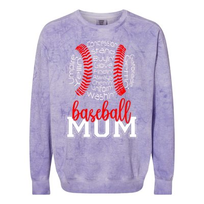 Baseball Mom Funny Sayings Colorblast Crewneck Sweatshirt