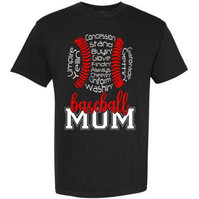 Baseball Mom Funny Sayings Garment-Dyed Heavyweight T-Shirt