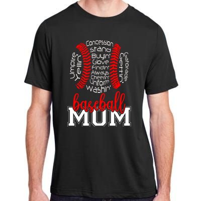 Baseball Mom Funny Sayings Adult ChromaSoft Performance T-Shirt