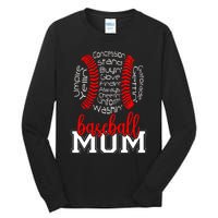 Baseball Mom Funny Sayings Tall Long Sleeve T-Shirt