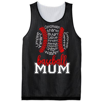 Baseball Mom Funny Sayings Mesh Reversible Basketball Jersey Tank