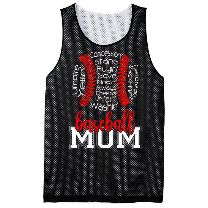 Baseball Mom Funny Sayings Mesh Reversible Basketball Jersey Tank