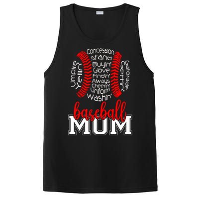 Baseball Mom Funny Sayings PosiCharge Competitor Tank