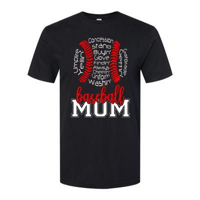 Baseball Mom Funny Sayings Softstyle CVC T-Shirt