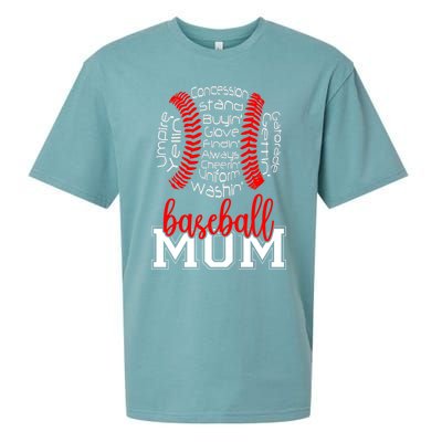 Baseball Mom Funny Sayings Sueded Cloud Jersey T-Shirt