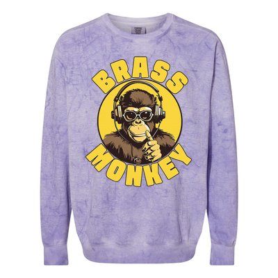 Brass Monkey Funny Cool Music Colorblast Crewneck Sweatshirt