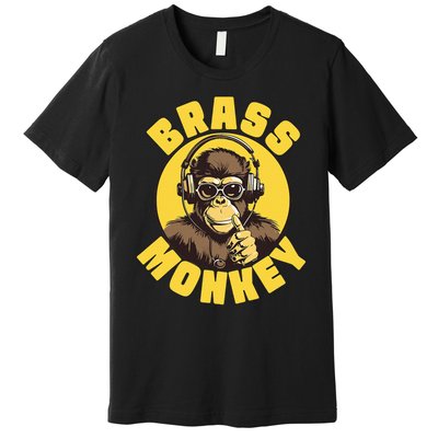 Brass Monkey Funny Cool Music Premium T-Shirt