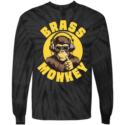 Brass Monkey Funny Cool Music Tie-Dye Long Sleeve Shirt