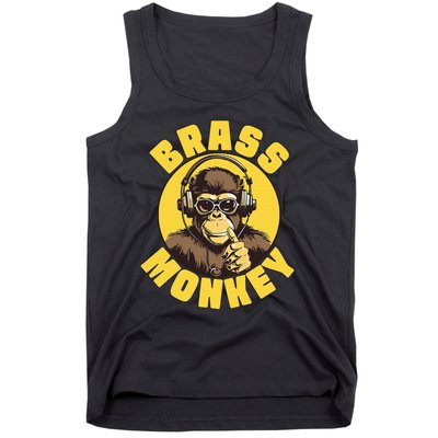 Brass Monkey Funny Cool Music Tank Top