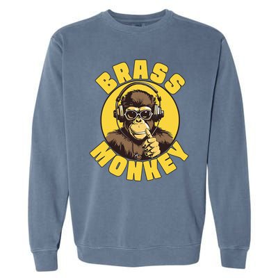 Brass Monkey Funny Cool Music Garment-Dyed Sweatshirt