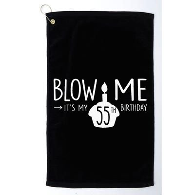 Blow Me Funny ItS My 55th Birthday 55 Bday Cake Golf Towel