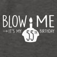 Blow Me Funny ItS My 55th Birthday 55 Bday Cake Vector Backpack