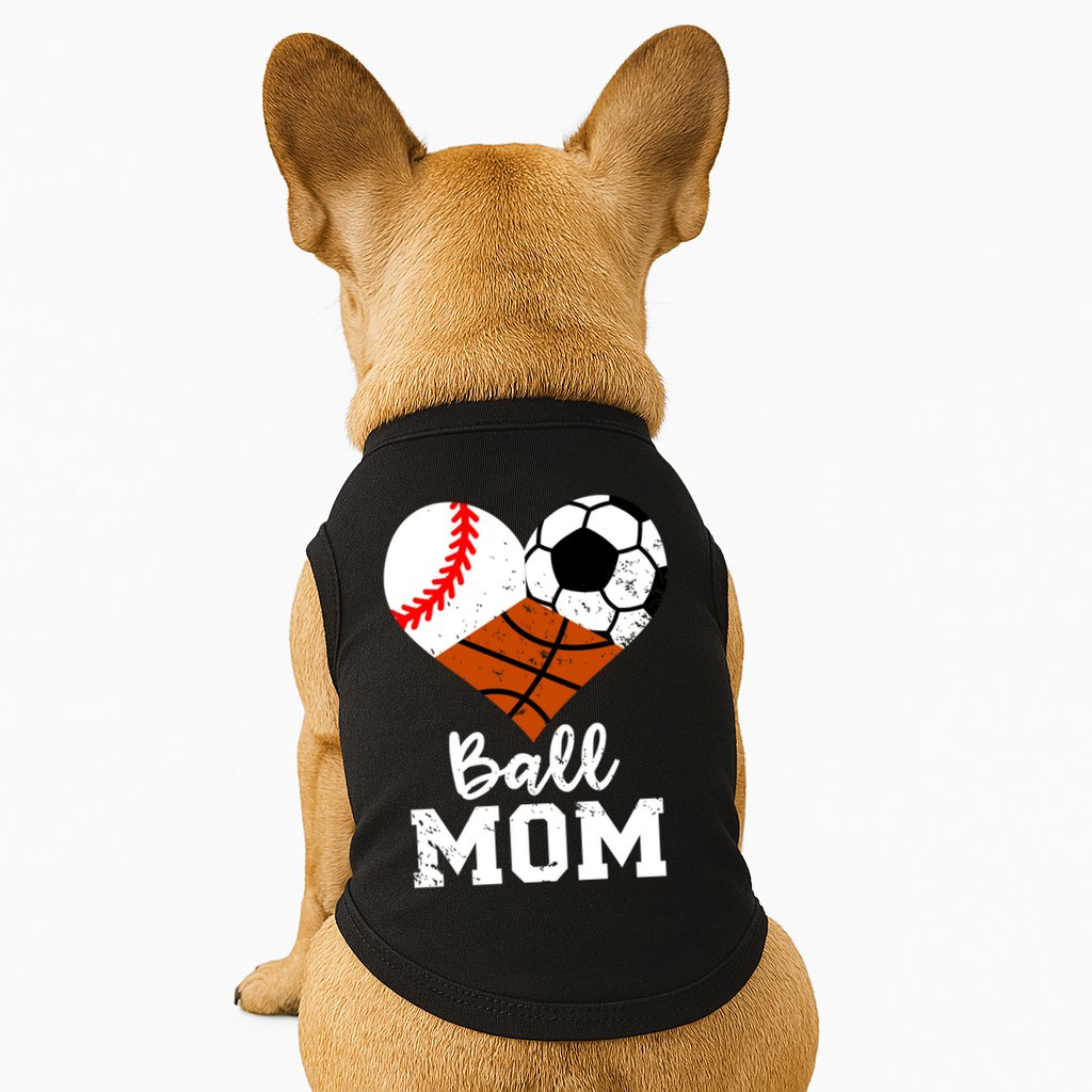 Ball Mom Funny Baseball Soccer Basketball Mom Gift Doggie Tank
