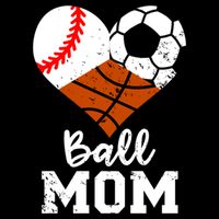 Ball Mom Funny Baseball Soccer Basketball Mom Gift Doggie Tank