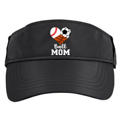 Ball Mom Funny Baseball Soccer Basketball Mom Gift Adult Drive Performance Visor