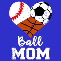 Ball Mom Funny Baseball Soccer Basketball Mom Gift Tall T-Shirt