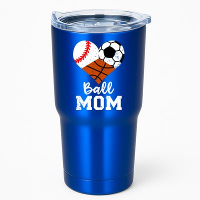 Ball Mom Funny Baseball Soccer Basketball Mom Gift Tumbler
