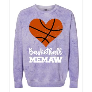 Basketball Memaw Funny Basketball Player Memaw Gift Colorblast Crewneck Sweatshirt