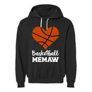 Basketball Memaw Funny Basketball Player Memaw Gift Garment-Dyed Fleece Hoodie