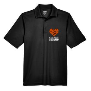 Basketball Memaw Funny Basketball Player Memaw Gift Men's Origin Performance Pique Polo