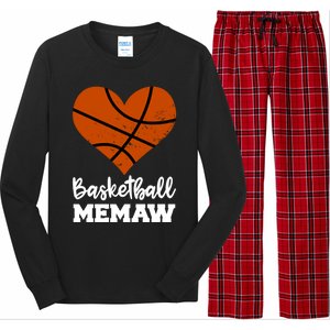 Basketball Memaw Funny Basketball Player Memaw Gift Long Sleeve Pajama Set