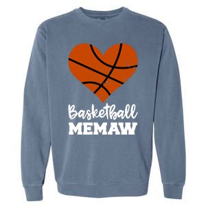 Basketball Memaw Funny Basketball Player Memaw Gift Garment-Dyed Sweatshirt