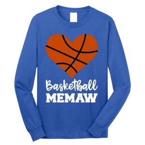 Basketball Memaw Funny Basketball Player Memaw Gift Long Sleeve Shirt