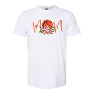 Basketball Mom Floral Funny Mommy Mother's Day Gift Softstyle CVC T-Shirt