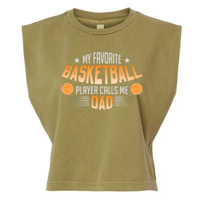 Basketball My Favorite Basketball Player Calls Me Dad Garment-Dyed Women's Muscle Tee