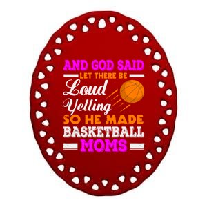 Basketball Mom Funny Basketball Moms Mother Gift Ceramic Oval Ornament