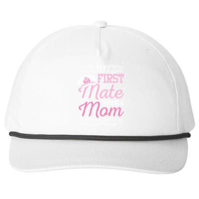 Boating My First Mate Calls Me Mom Cute Gift Snapback Five-Panel Rope Hat