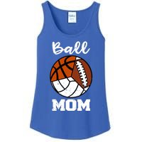 Ball Mom Funny Football Basketball Volleyball Mom Gift Ladies Essential Tank