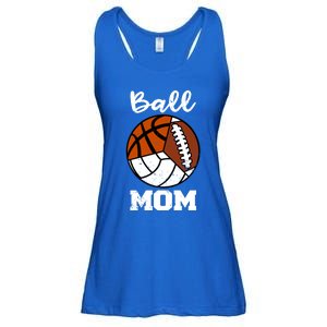 Ball Mom Funny Football Basketball Volleyball Mom Gift Ladies Essential Flowy Tank