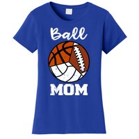 Ball Mom Funny Football Basketball Volleyball Mom Gift Women's T-Shirt