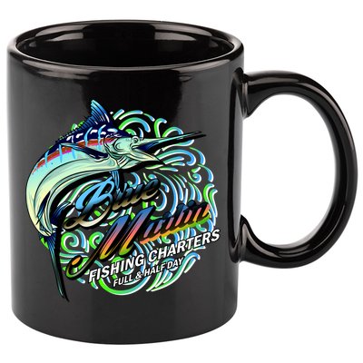 Blue Marlins Fishing Charter 11oz C Handle Ceramic Mug