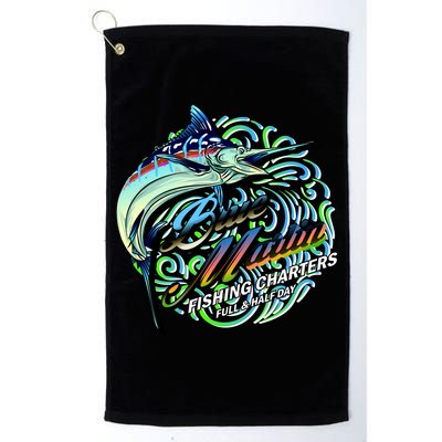 Blue Marlins Fishing Charter Golf Towel