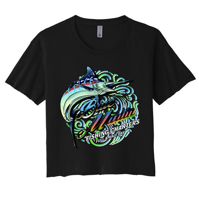 Blue Marlins Fishing Charter Crop Top